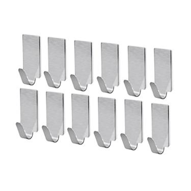 Imagem de U5GAAALPPQ9 12 ganchos de parede para toalhas, suporte de toalha, cabide de roupão, ganchos para pendurar, chapéus, sacos, ganchos de armazenamento para cozinha, banheiro, cabideiro, gancho