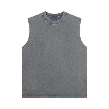 Imagem de Camiseta Regata Masculina Retrô Desgastada 230g Algodão Puro Casual So