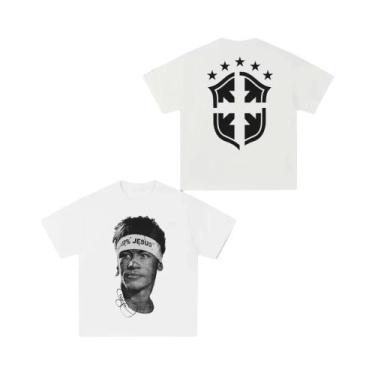 Imagem de Camiseta Masculina Vintage Estampada Cristiano Ronaldo De Algodão Esti