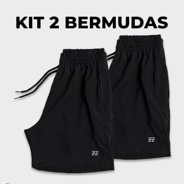 Imagem de Kit 2 Bermudas Masculinas Academia Treino Praia Corrida Shorts Elástico Luzzoo-Masculino