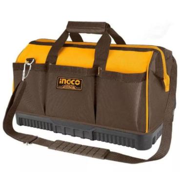 Imagem de Bolsa Para Ferramentas Ingco 16Pol 16 Bolsos Até 20Kg HTBG08 + Jogo De Brocas De Wídea 
