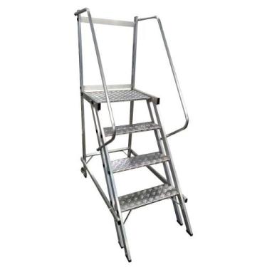 Imagem de Escada Plataforma em Alumínio 1,0m com 3 degraus ESCALEVE