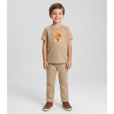 Imagem de Camiseta Infantil Masculina Trick Nick Marrom, 4, Marrom