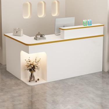 Imagem de Mesa de recepção, recepção, recepção pequena, balcão de loja, mesa de recepção em forma de L, balcão de caixa, balcão de recepção, mesa de recepção de salão, mesa de recepção em pé, mesa de recepção