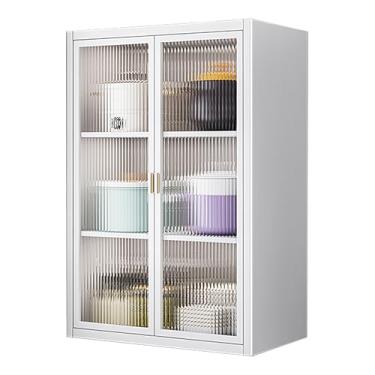 Imagem de Armário de parede moderno de meados do século com portas de vidro – Armário de remédios de banheiro elegante, armazenamento sobre vaso sanitário, armazenamento de parede pendurado em casa de fazenda