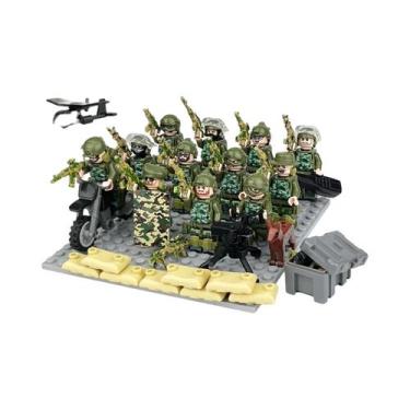 Imagem de Brinquedos De Blocos De Montar Em Forma De Bonecos Humanoides Miniatur