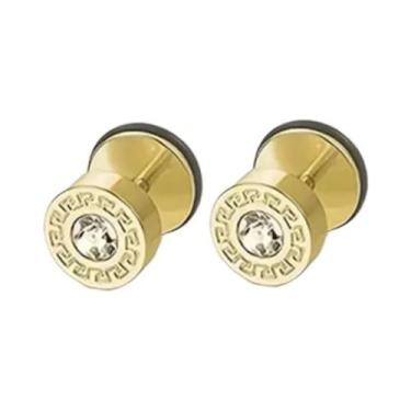 Imagem de Brincos Masculinos De Aço Inoxidável Com Zircônia Cúbica, 1-5 Pares, J