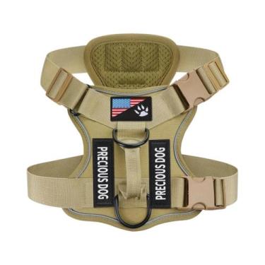 Imagem de Coleira Tática Para Cães Grandes, Anti-Puxão, Refletiva Noturna, Colet