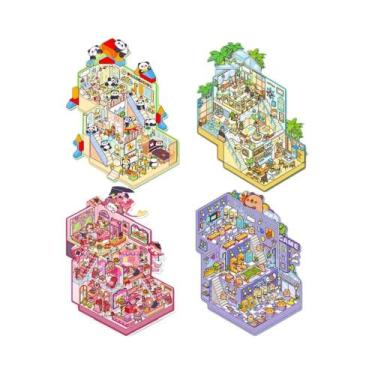 Imagem de Adesivos 3D DIY De Paisagens Em Tamanho Plus, Cenário De Cabana De Bol