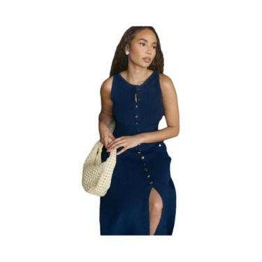 Imagem de Vestido Longo Elegante Sem Mangas Com Decote Redondo, Vestido De Festa