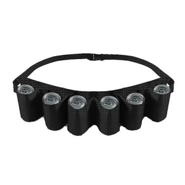 Imagem de Cinto de cerveja (preto) - Suporte de cintura ajustável para homens, mulheres, ideia perfeita de jogo de elefante branco