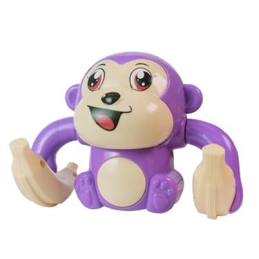 Imagem de aqxreight Brinquedo Macaco Rolante Inspirador Educação Infantil Tumbling Monkey Edges para Crianças Crianças Azul para Motor Rolli Brinquedo Macaco RolanteBrinquedo Caindo Macacos Cambalhota (Roxo)