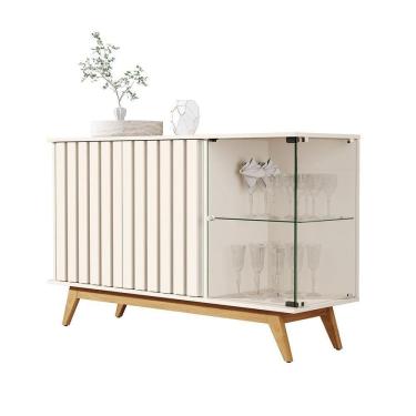 Imagem de Buffet Aparador Jb Acai 3 Portas Luxo Off White - Moveis Jb