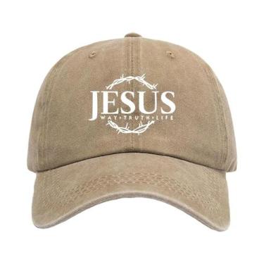 Imagem de Boné De Beisebol Unissex Ajustável Com Coroa De Jesus, Estilo Urbano P