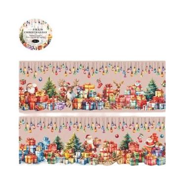 Imagem de Fita Adesiva Decorativa De Natal Com Tema De Gato Anime, 1 Rolo, PET, 