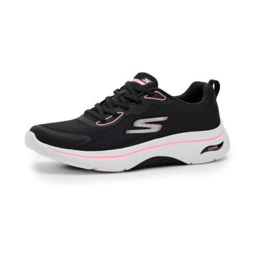 Imagem de Skechers Go Walk Arch Fit 2.0 Cassy Tênis feminino, Preto/rosa, 9.5 Wide
