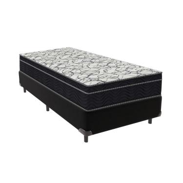 Imagem de Cama Box Solteiro Preto E Colchão Ortobom Extra Firme D45