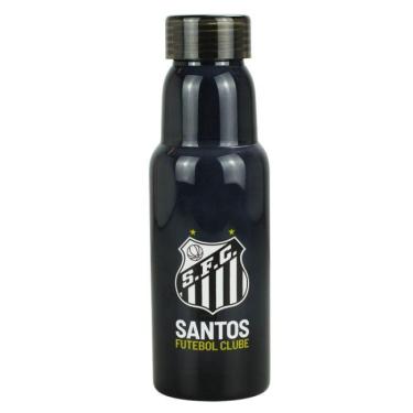 Imagem de Garrafa de Vidro Preta Escudo Santos 500ml Oficial