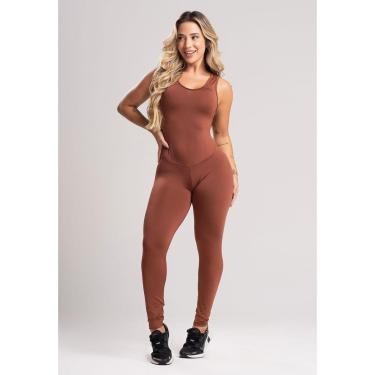 Imagem de Macacão Longo Feminino Suplex Estampado Fitness Academia Mvb Modas-Feminino