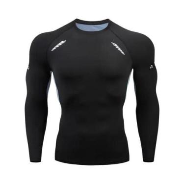 Imagem de Camiseta De Compressão Masculina De Secagem Rápida Para Corrida, Fitne