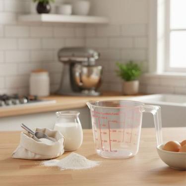 Imagem de Kit 12 Jarras Medidoras Plástico 500ml Com Alça Transparente - Clink