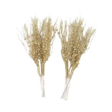 Imagem de Buquê De Frutas Artificiais Com Glitter Para Decoração De Árvore De Na