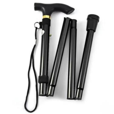 Imagem de Bengala idoso metal regulagem dobravel altura cego - Multicoisa da Paj