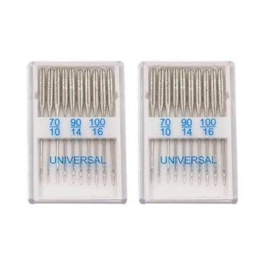 Imagem de Conjunto De Agulhas Para Máquina De Costura Universal 2 Caixas Em Aço 