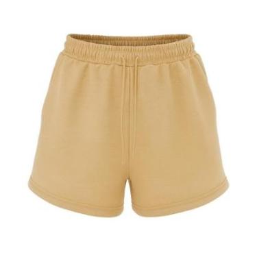 Imagem de Bermuda de Moletinho Masculina Casual com Bolsos e Cós Ajustável Confortável-Masculino