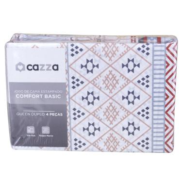 Imagem de Jogo de Cama Queen 4 Peças Microfibra Cazza Geo Yasmin