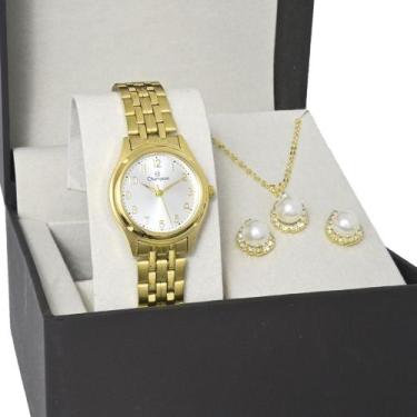 Imagem de Relogio  Champion Feminino Pulso Prova D'agua com kit joia