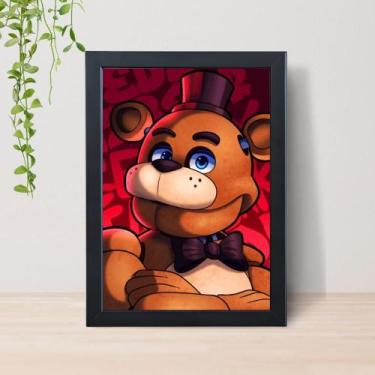 Imagem de Quadro Five Nights FNAF Filme A4 C/ Moldura e Vidro 06 Cor: Preto - Lo