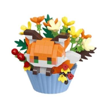 Imagem de Boneco De Panda Cartoon Fofo Em Bloco De Montar, Ornamento De Brinqued