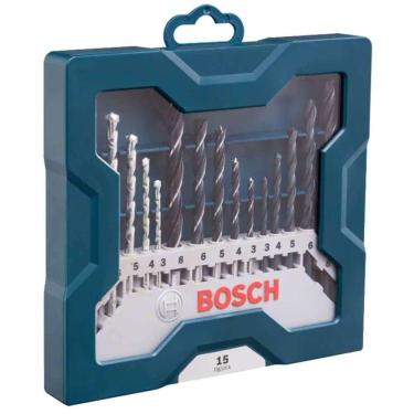 Imagem de Estojo de Brocas 3 a 8mm com 15 Peças Mini X-line 2607017504 BOSCH