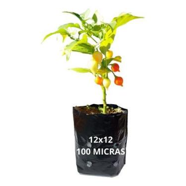 Imagem de Saco Saquinho Para Mudas Plástico Preto 12x12cm 500 Unidades - Sinal Í