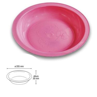 Imagem de Prato Infantil De Plástico Com Desenho De Ursinhos Cor Rosa