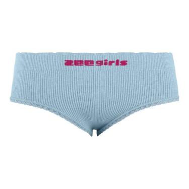 Imagem de Calcinha Tanga Infantil Jacquard Azul Gelo Zee Rucci, GG