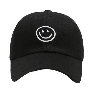 Imagem de Boné De Beisebol De Poliéster E Algodão Bordado Com Smiley, Respirável