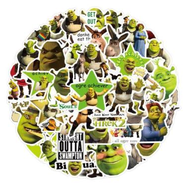 Imagem de Pacote de adesivos Donkey Shreks Anime, 50 unidades de 5 a 8 cm para l