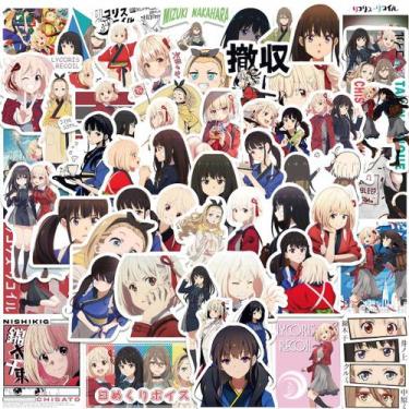 Imagem de Adesivos Lycoris Recoils Anime Cartoon 50 unidades de PVC impermeável 