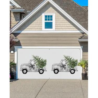 Imagem de Capa de banner de porta de garagem Cantando no Natal 2,1 x 4,9 m - Sin