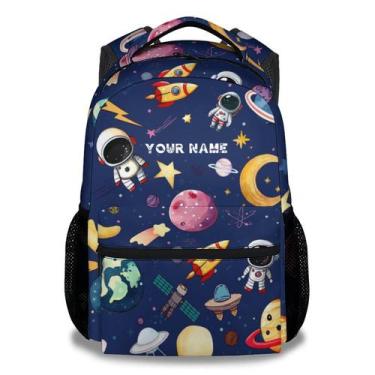 Imagem de Mochila KAXVZER Custom Space de 16 polegadas para meninas e meninos az