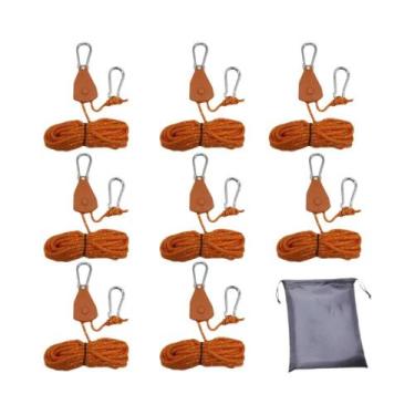 Imagem de Conjunto De Cordas Ajustáveis Para Barraca De Camping 8 Peças 4m Com F