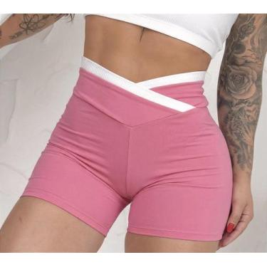 Imagem de Short Cós Transpassado Feminino - Tamanho Único - no-brand