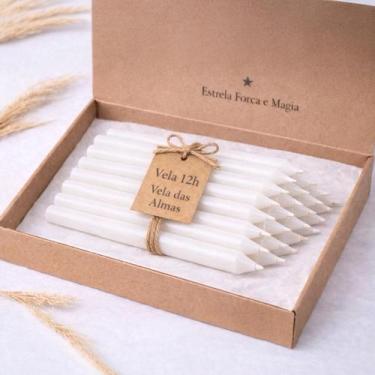 Imagem de Vela Branca das Almas 12 Horas 1 kg  Oração, Paz e Elevação Espiritual