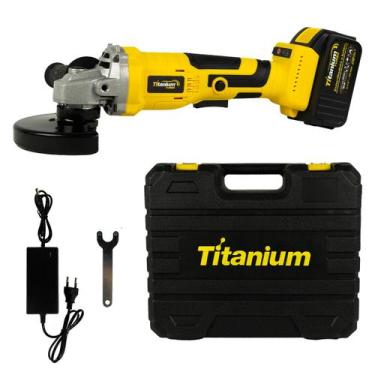 Imagem de Esmerilhadeira a Bateria 21V 115mm 15000mAh Intercambiável  Titanium P