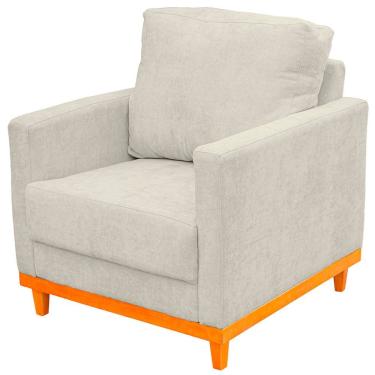 Imagem de Poltrona Berlim Tecido Impermeável Bege Ateliê do Conforto