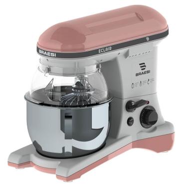 Imagem de Batedeira Planetária Braesi Eclair BP-500 Rosa 5L 10 Velocidades Frequência 50-60hz Bivolt B18195