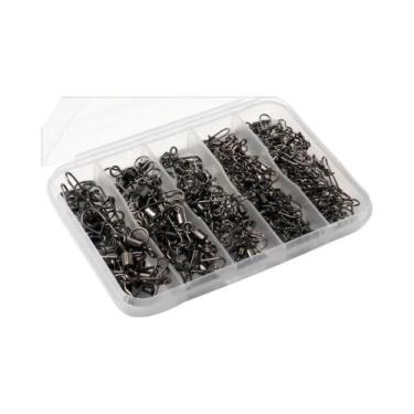 Imagem de 50 Conectores Giratórios Com Anel De Rotação 360 graus Para Pesca, Fiv