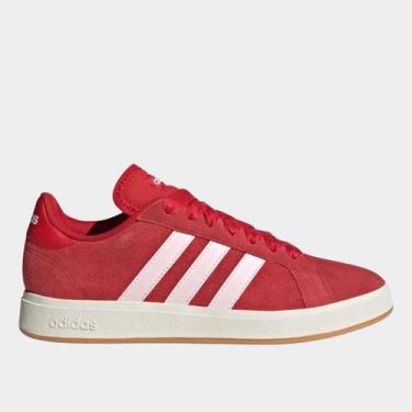 Imagem de Tênis Adidas Grand Court Base Alpha Feminino, Vermelho, 38